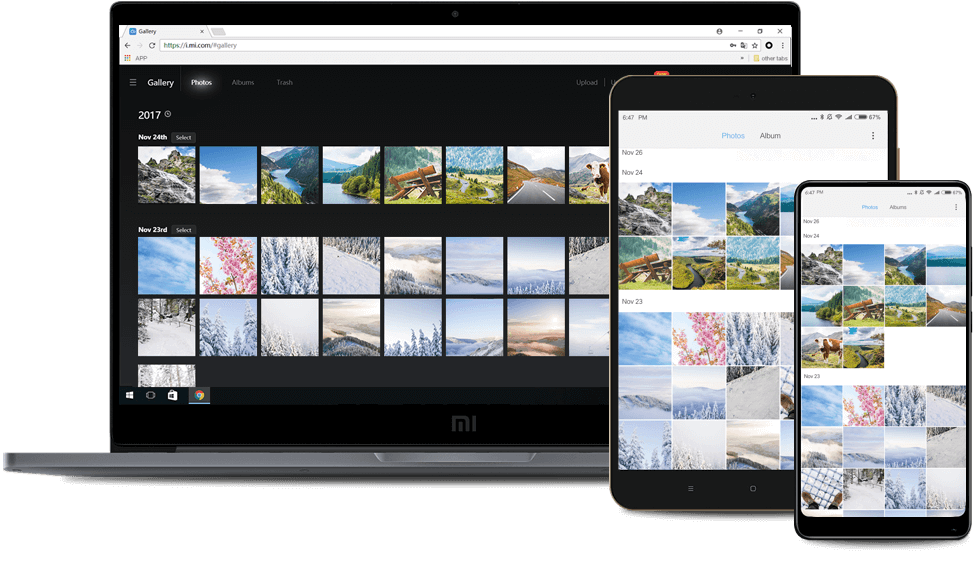 Xiaomi cloud галерея